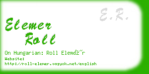 elemer roll business card